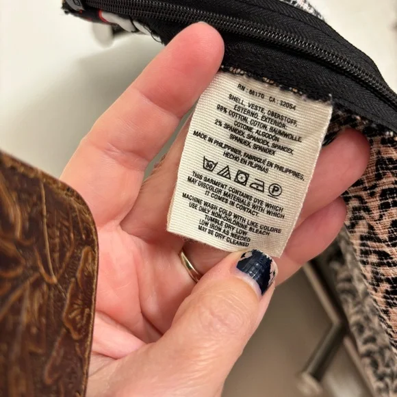 Anthropologie Cartonnier Black Brown Pants Size 8 Motif Ankle Spring Preppy - Picture 9 of 14